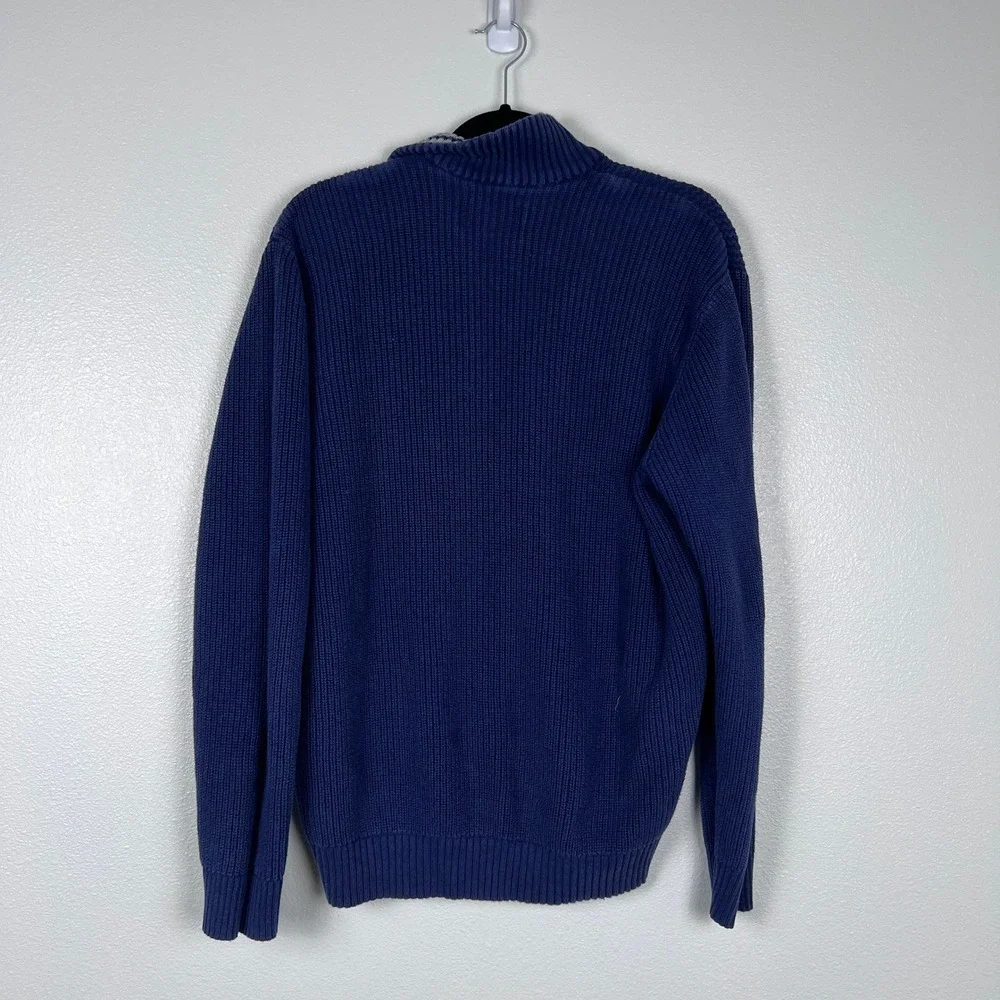 American Rag Men's Henley Ribbed Knit Pullover‎ Sweater Blue Sz XL